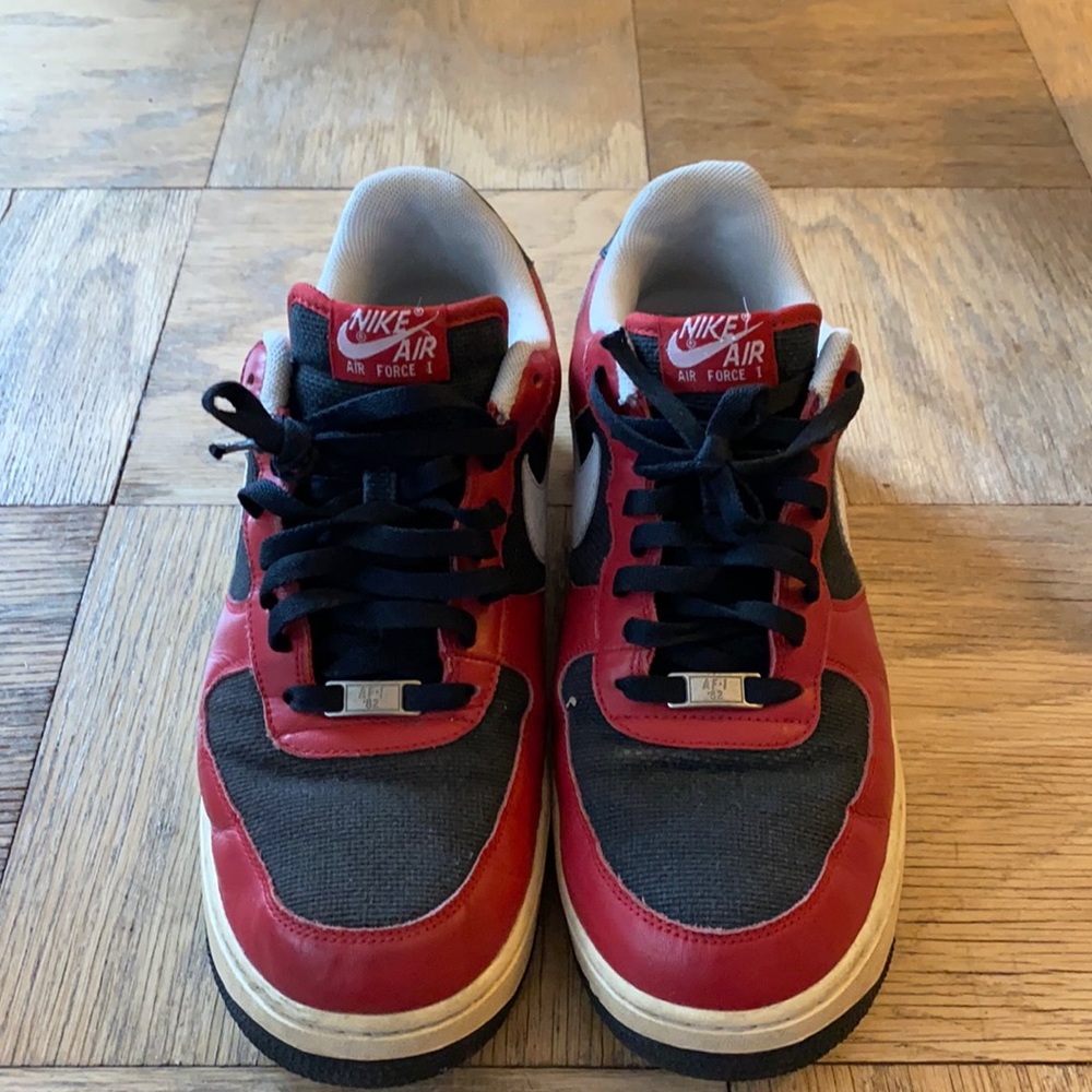 Men’s Red Nike Air Force 1s Size 12